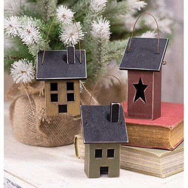Saltbox House Ornament 3 Asstd - The Fox Decor
